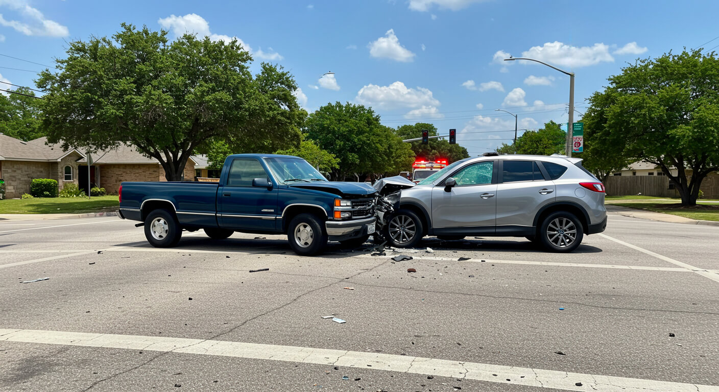 Three Hospitalized After a Car Crash on US 183 and Laws Road in Mustang Ridge, TX